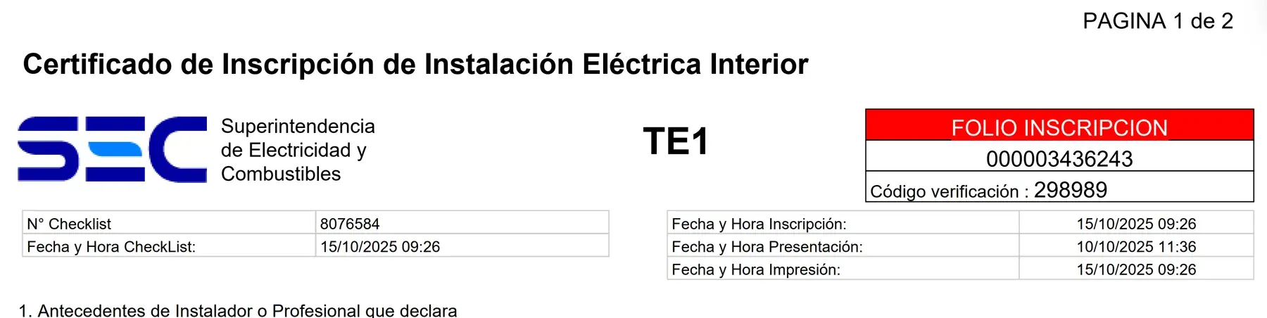 Imagen técnica 31 del servicio Ensayos de Verificación Inicial